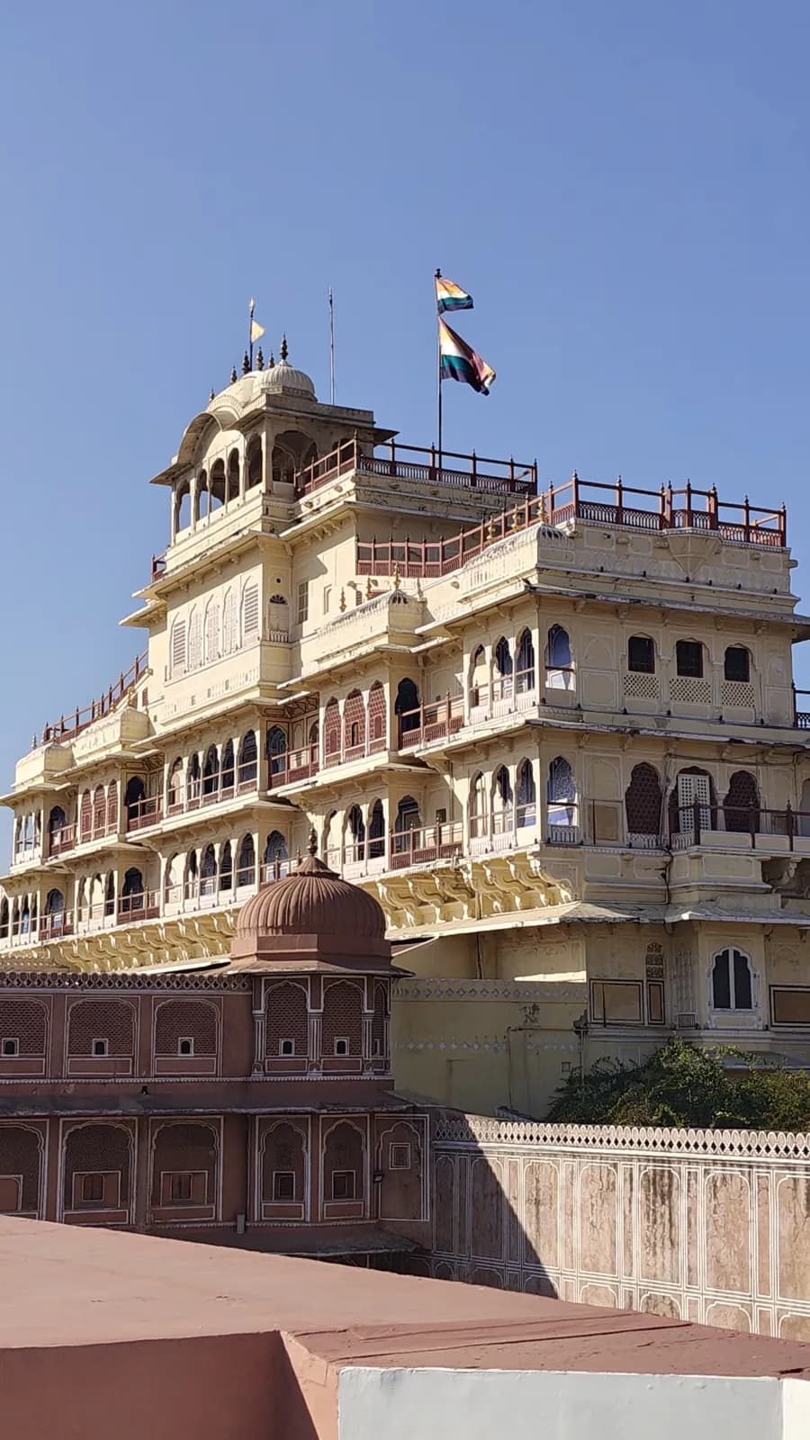 Chandra Mahal with the royal flag, City Palace Jaipur
